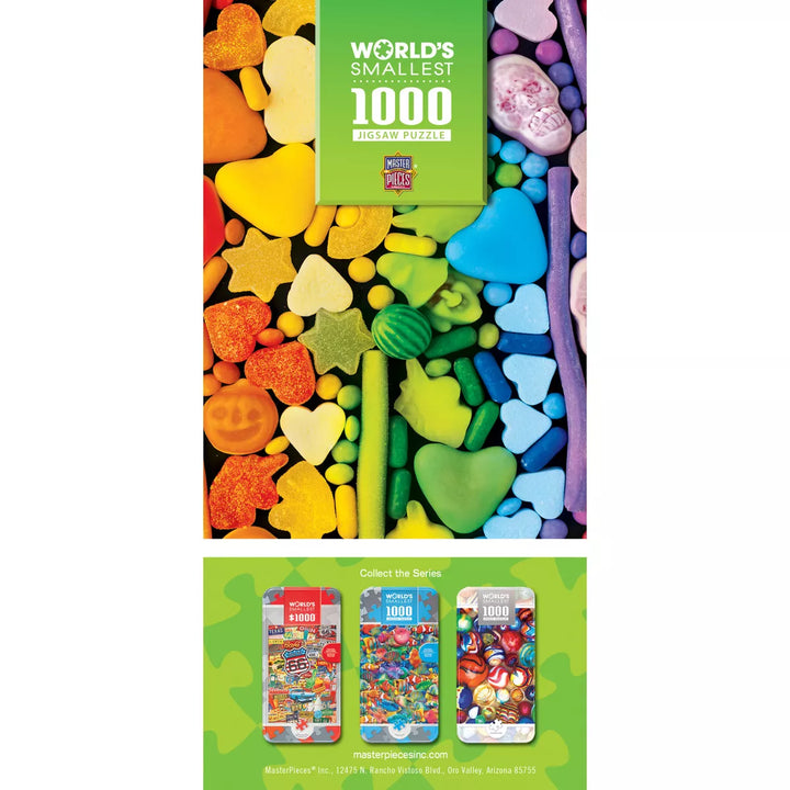 Masterpieces 1000 Piece Puzzle with Tin - Rainbow Candy - 11.3"X16.8".