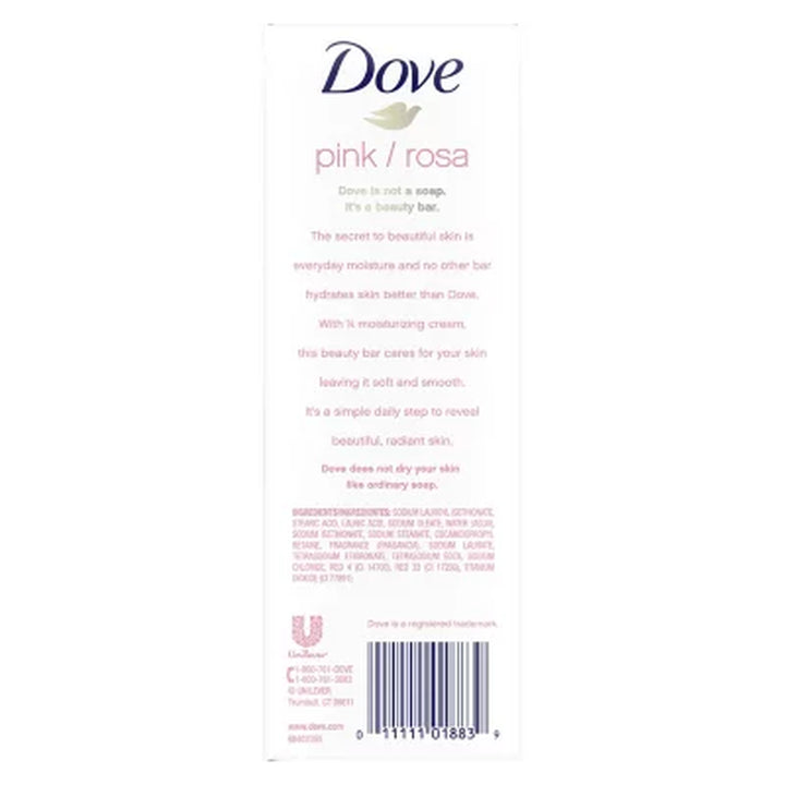 Dove Beauty Bar Soap, Pink, 3.75 Oz., 16 Ct.