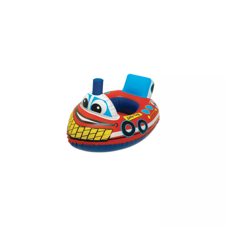 Swim Central Red and Blue Inflatable Transportation Rider Tug Boat Swimming Pool Baby Float, 29.5-Inch