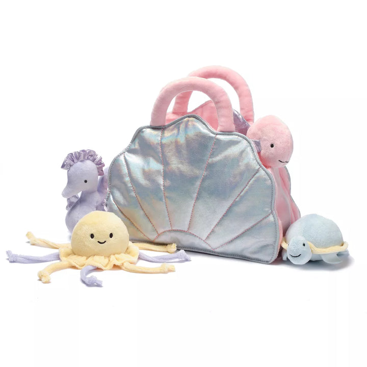 Lambs & Ivy Interactive Aquatic/Sea Shell Plush with Stuffed Animal Toys