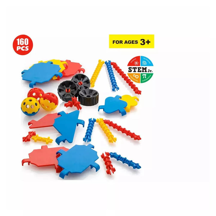 Link Educational Space Building Toys STEM Set for Kids Great for Kids to Build & Use Their Creativity - 160Pc Set