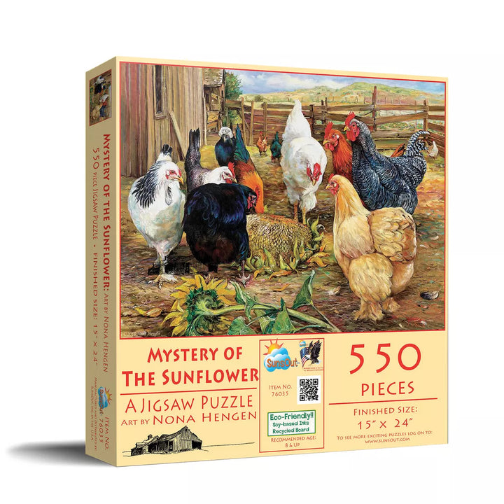 Sunsout Mystery of the Sunflower 550 Pc Jigsaw Puzzle 76035