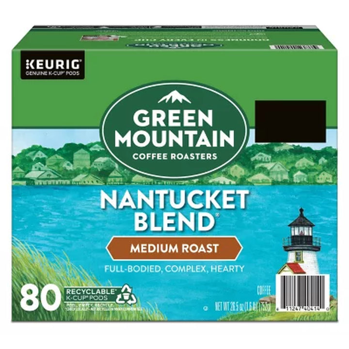 Green Mountain Coffee Roasters Medium Roast K-Cup, Nantucket Blend, 80 Ct.