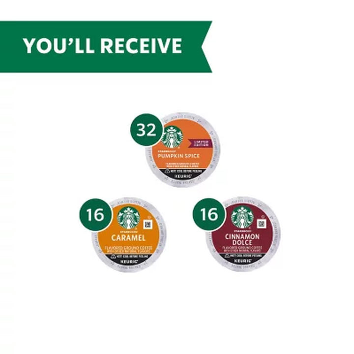 Starbucks K-Cup Coffee Pods, Fall Variety Pack, 64 Ct.