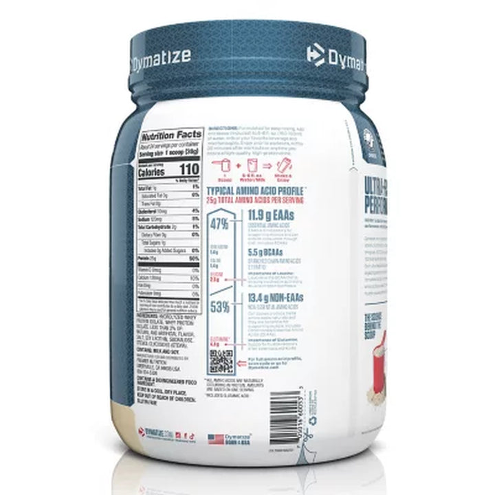 Dymatize ISO100 Hydrolyzed 25G 100% Whey Protein Powder, Gourmet Vanilla 1.6 Lbs.