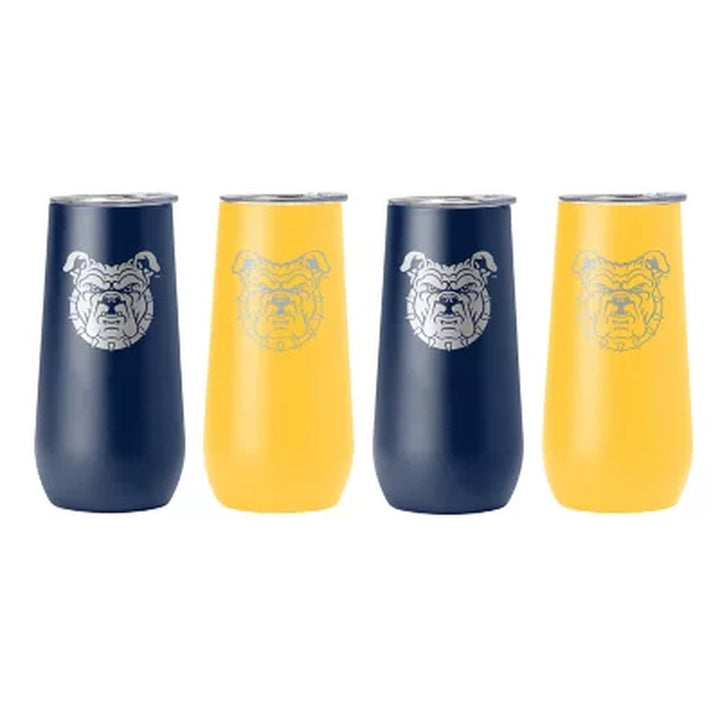 Logo Brands HBCU 10Oz Stainless Steel Insulated Tumblers with Lids, 4 Pack , Assorted Teams