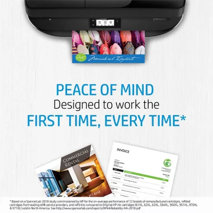 HP 63XL, L0R44BN High-Yield Original Ink Cartridges, Black/Tri-Color 2 Pk.