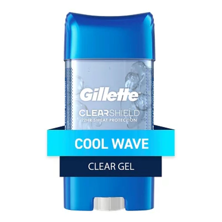 Gillette Cool Wave Clear Gel Men'S Antiperspirant and Deodorant, 3.8 Oz., 5 Pk.