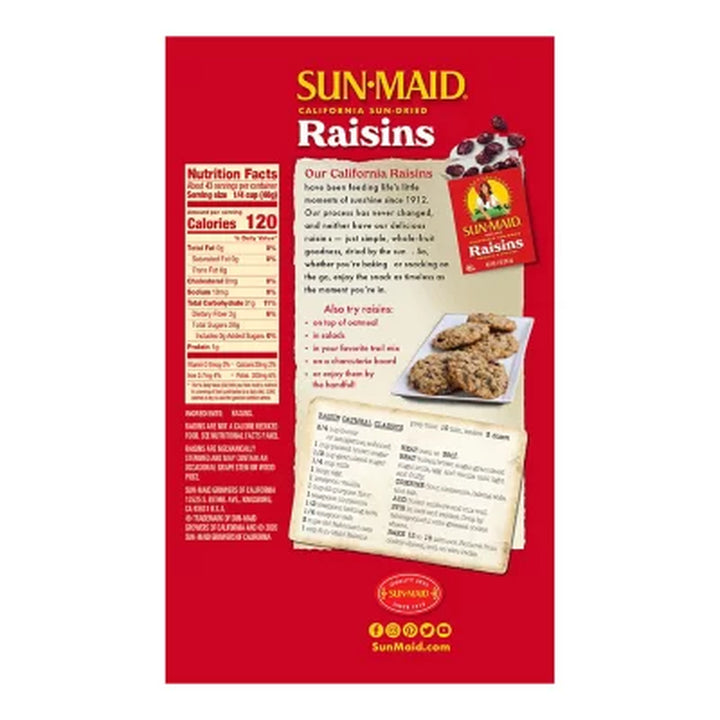 Sun-Maid California Sun-Dried Raisins 30 Oz., 2 Ct.