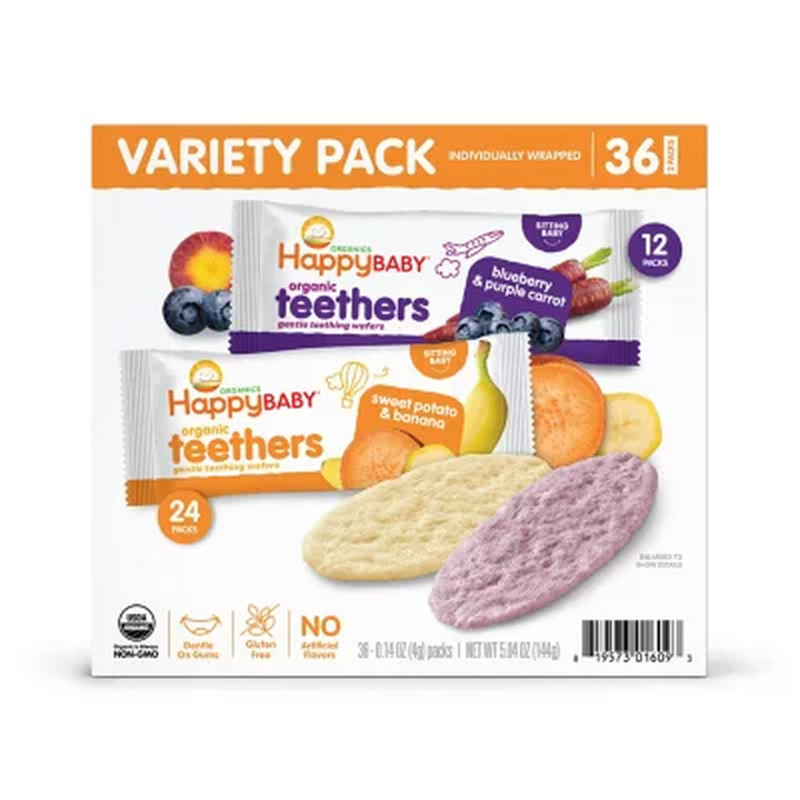 Happy Baby Organics Teethers Variety Pack 36 Ct.