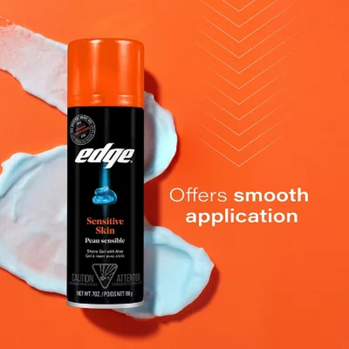 Edge Sensitive Skin Shaving Gel for Men, 9.5 Oz., 3 Pk.
