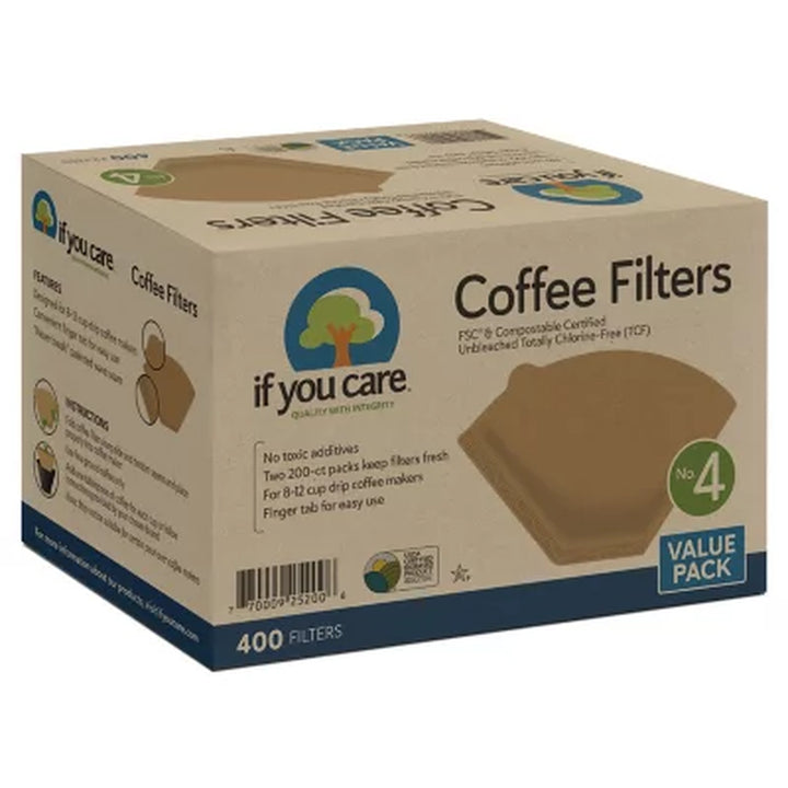 If You Care #4 Unbleached Coffee Filter (400 Ct.)