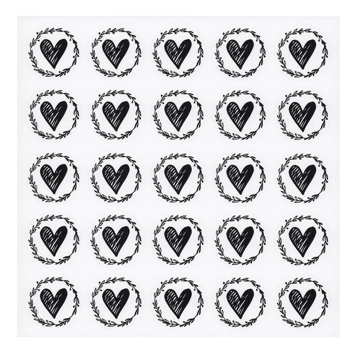 Paper Junkie 250 Count Heart Stickers for Greeting Cards, Clear Vinyl save the Date Labels, 1.25 In
