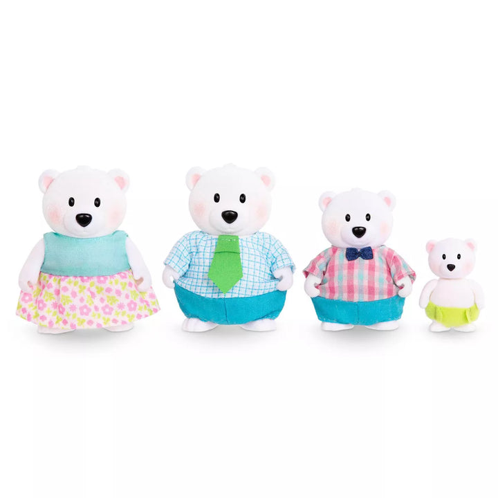 Li'L Woodzeez Miniature Animal Figurine Set - Polar Bear Family