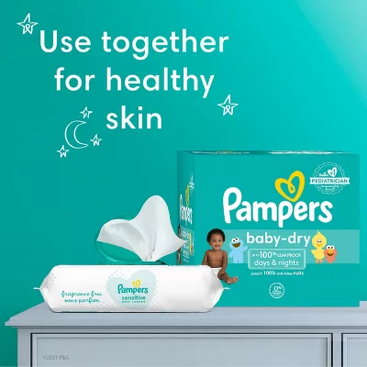 Pampers Baby Dry One-Month Supply Diapers, Sizes: 1-6