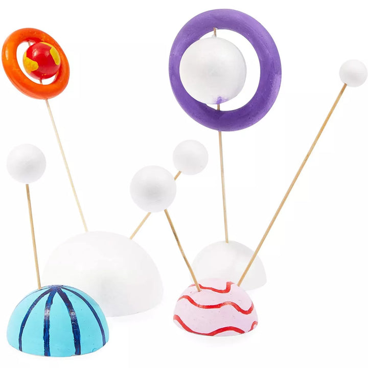 Bright Creations 22-Pack Kids Solar System Kit for School Project with Foam Balls and Bamboo Sticks (Assorted Sizes)