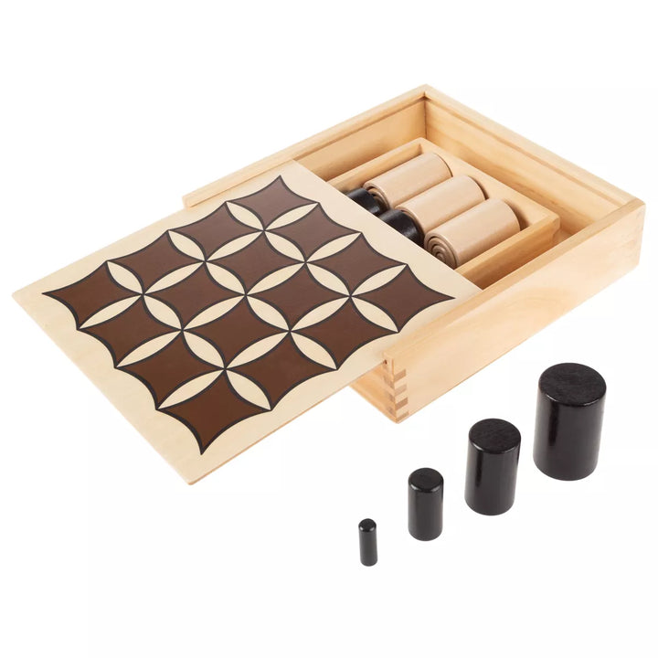 Toy Time Wooden Tabletop 3D Tic Tac Toe Game Set