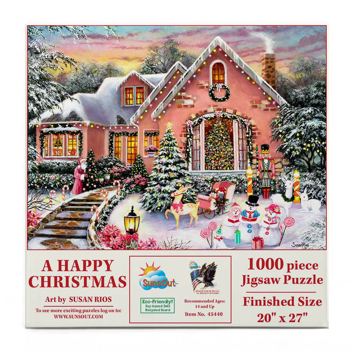 Sunsout a Happy Christmas 1000 Pc Jigsaw Puzzle 45440