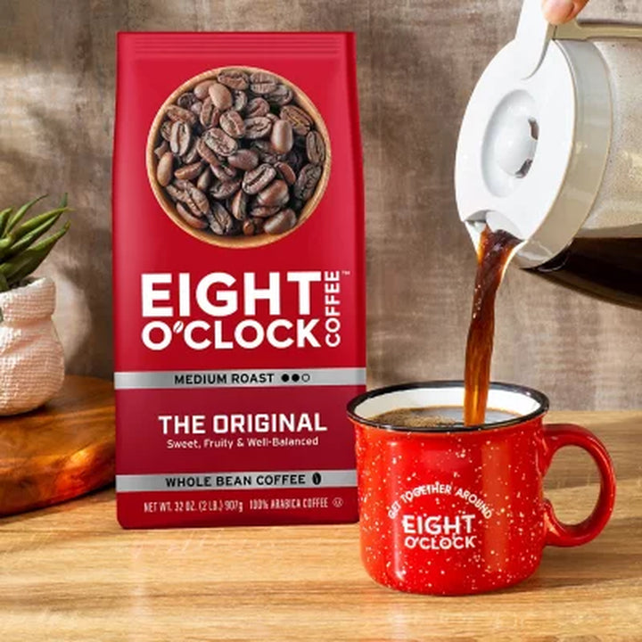 Eight O'Clock Medium Roast Whole Bean Coffee, the Original 40 Oz.