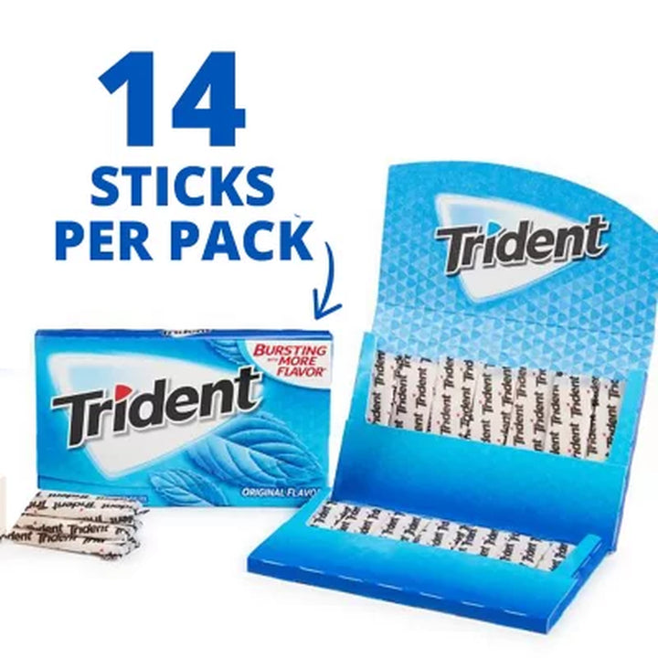 Trident Original Sugar Free Gum, 14 Pcs., 15 Pk.