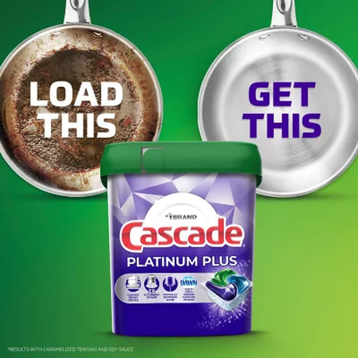 Cascade Platinum plus Actionpacs Dishwasher Detergent Pacs, Fresh Scent, 81 Ct.