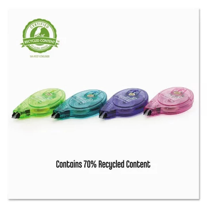 Tombow® MONO Original Correction Tape, Asst Retrocolor Applicators, 1/6" X 394", 10Pk.