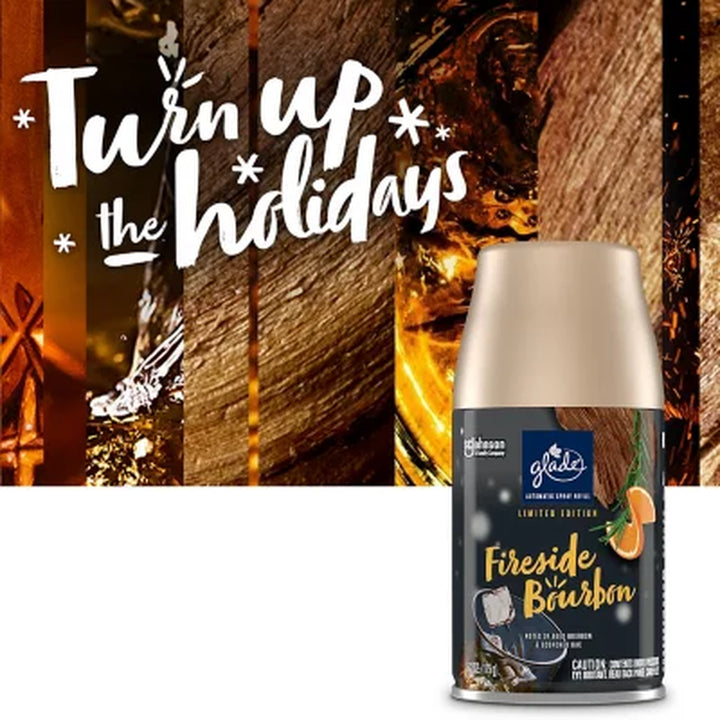 Glade Automatic Spray Air Freshener, Fireside Bourbon 1 Holder + 3 Refills