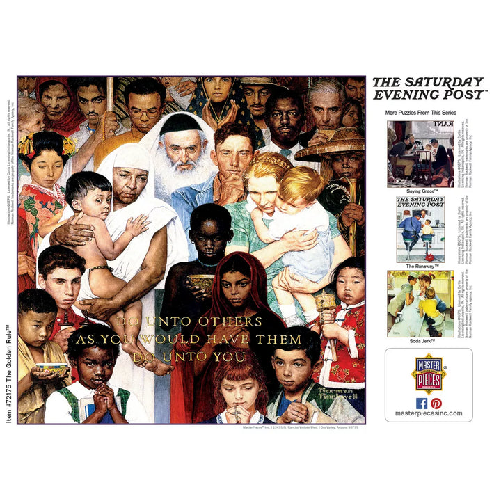 Masterpieces 1000 Piece Jigsaw Puzzle - the Golden Rule - 25"X25".