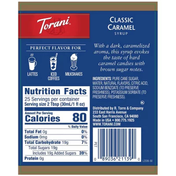 Torani Classic Caramel Syrup 25.4 Fl. Oz.