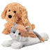 Intelex Warmies Microwavable Plush Golden Dog & Calico Cat - 13"