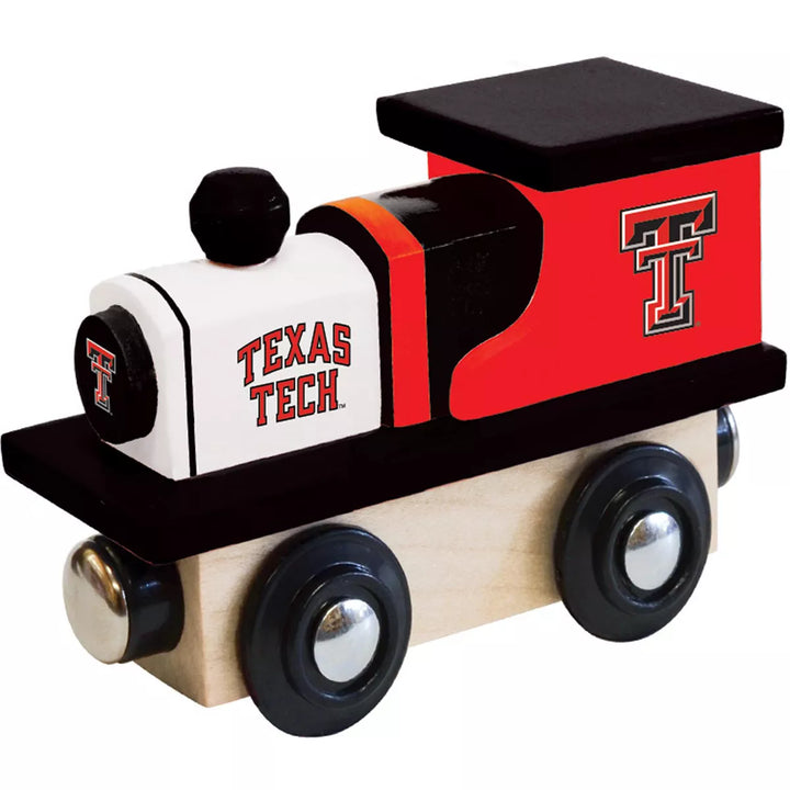 Masterpieces Officially Licensed NCAA Texas Tech Red Raiders Wooden Toy Train Engine for Kids.