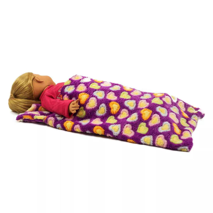 The Queen'S Treasures 18 Inch Doll Soft Purple Sleeping Bag Accessory