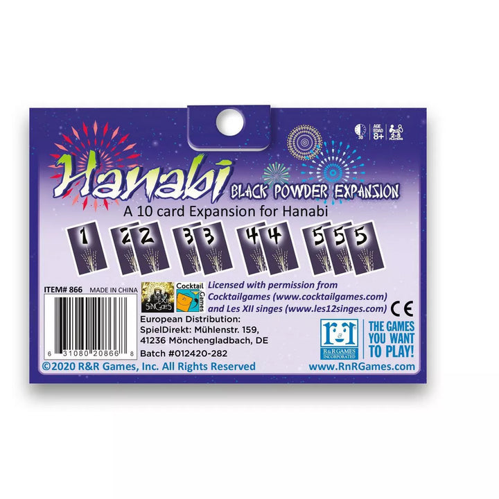 R&R Games Hanabi Black Powder Expansion Cards Copperative Game for Adults & Kids