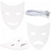 Bright Creations 48-Pack Blank DIY Masquerade Mask for Costume Party Arts and Crafts Party Favors, 8.7" X 10" White