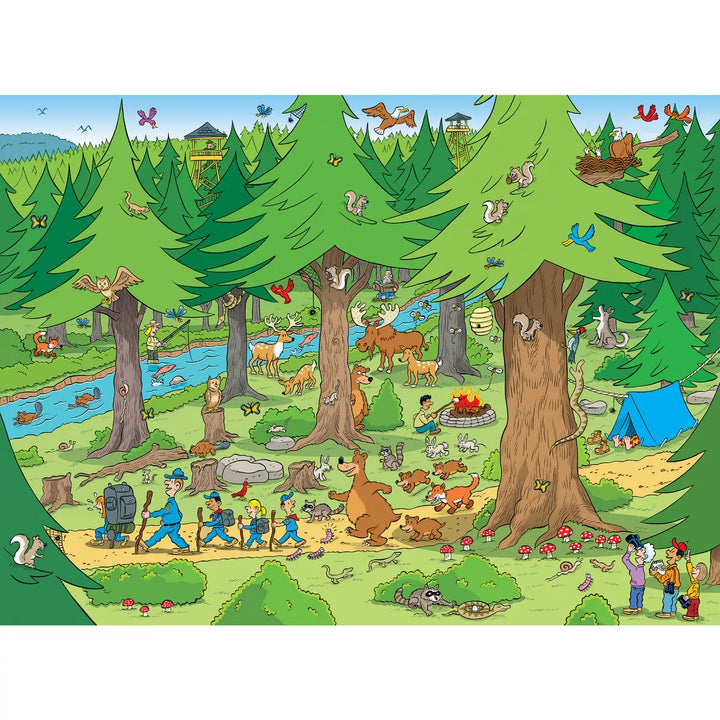 Masterpieces 100 Piece Kids Jigsaw Puzzle - 101 Things to Spot in the Woods.