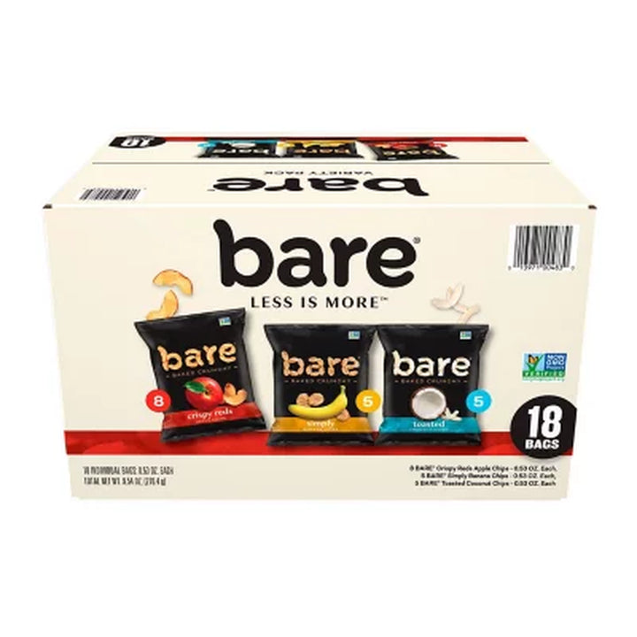 Bare Baked Crunchy Variety Pack 0.53 Oz., 18 Ct.