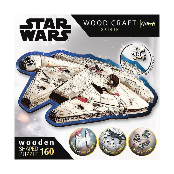 Trefl Star Wars Millennium Falcon Wooden Shaped 160Pc Puzzle