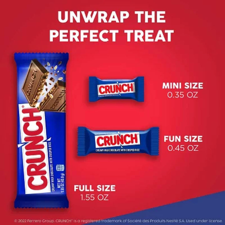 CRUNCH Candy Bars, Full Size, 1.55 Oz., 36 Pk.