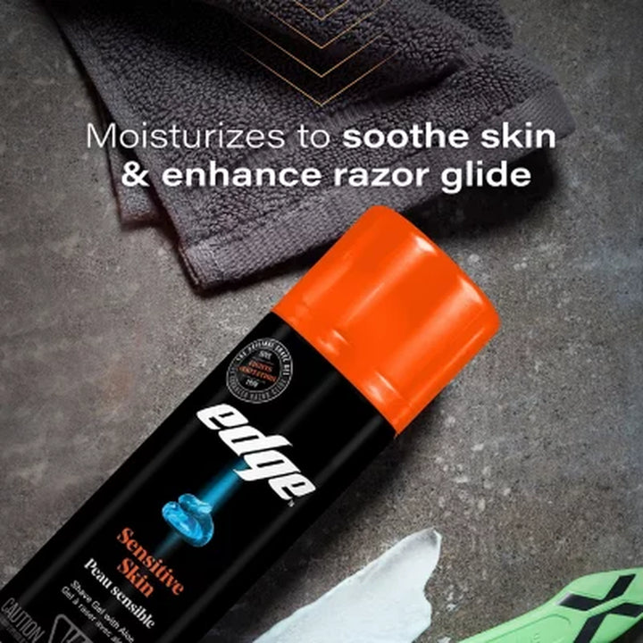 Edge Sensitive Skin Shaving Gel for Men, 9.5 Oz., 3 Pk.