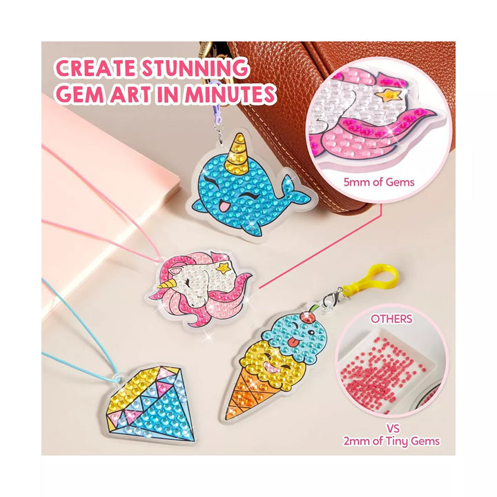 SYNCFUN Gem Art, Kids Diamond Painting Kit with 5D Gem, Arts and Crafts for Girls Ages 6-12, Gem Craft Activities Kits