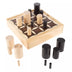 Toy Time Wooden Tabletop 3D Tic Tac Toe Game Set