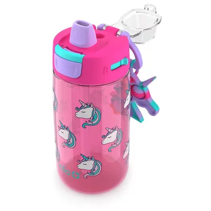 Ello Colby Pop! 14Oz Tritan Kids Water Bottle with Fidget Toy, 3-Pack