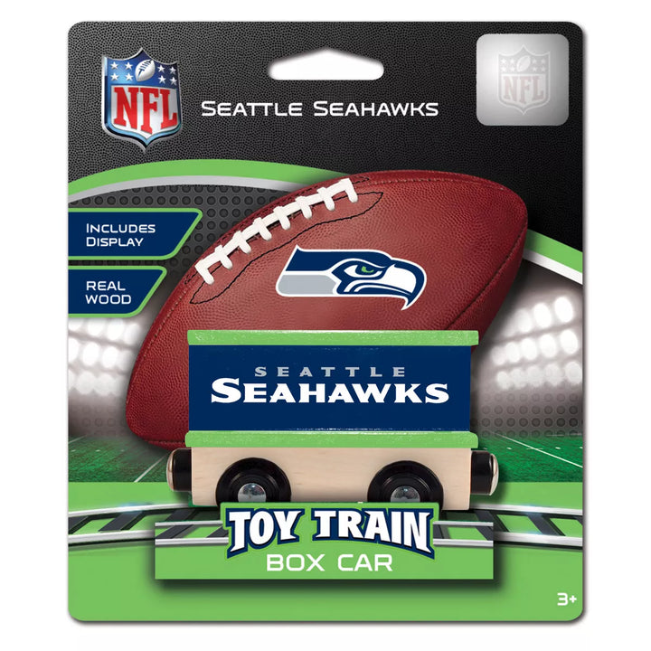 Masterpieces Wood Train Box Car - NFL Seattle Seahawks.