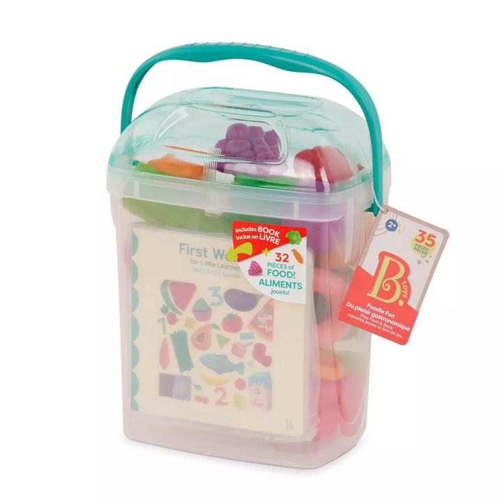 B. Toys - Play Food Set with Bucket & Board Book - Foodie Fun