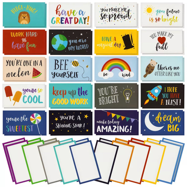 Best Paper Greetings Lunch Box Notes Inspirational and Motivational Note Cards 60-Pack for Kids Friendship School Love , 2 X 3.5 Inches