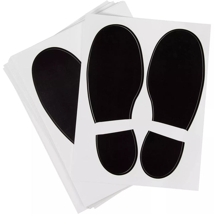 Juvale 32 Pack Footprint Decals for Classroom, Dance Studio, Parties, 7.1 X 2.6 In