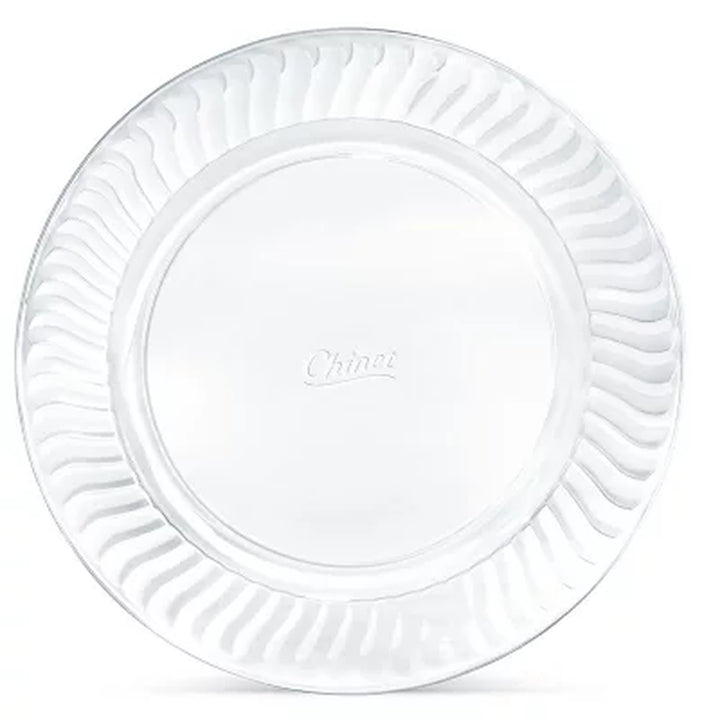Chinet Crystal Clear Plastic Dinner Plate, 10" 100 Ct.
