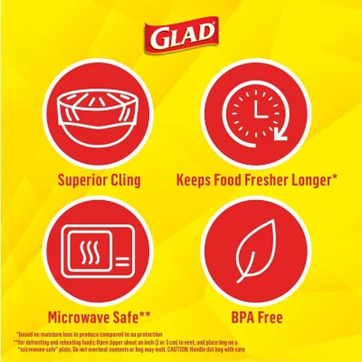 Glad Cling ‘N Seal Clear Plastic Food Wrap 400 Sq. Ft./Roll, 2 Rolls