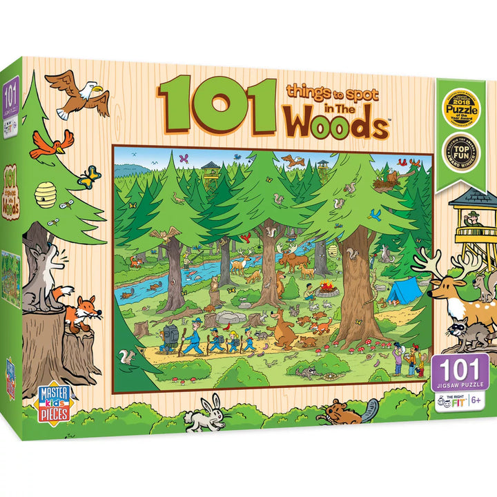 Masterpieces 100 Piece Kids Jigsaw Puzzle - 101 Things to Spot in the Woods.