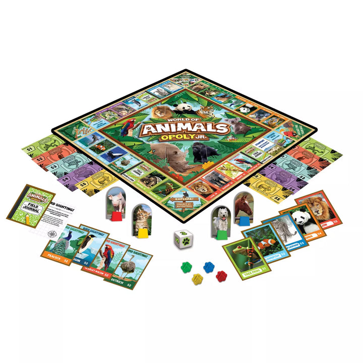 Masterpieces Kids & Family Board Games - World of Animals Opoly Jr..